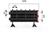 Напольный распределительный коллектор на 3 контура ДУ50/320/ДУ100